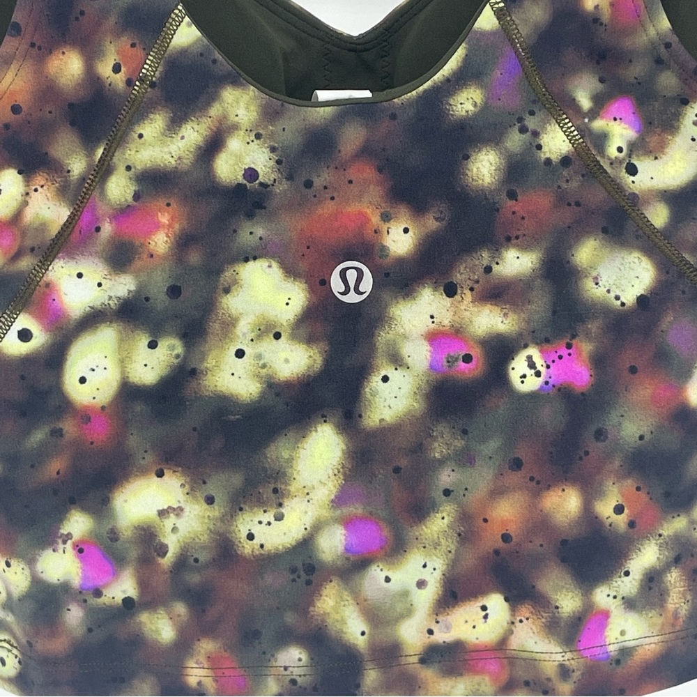 LULULEMON NWT ALIGN TANK TOP SOFT FOCUS SPLATTER GREEN MULTI PRINT 2 4 6 - Picture 8 of 9